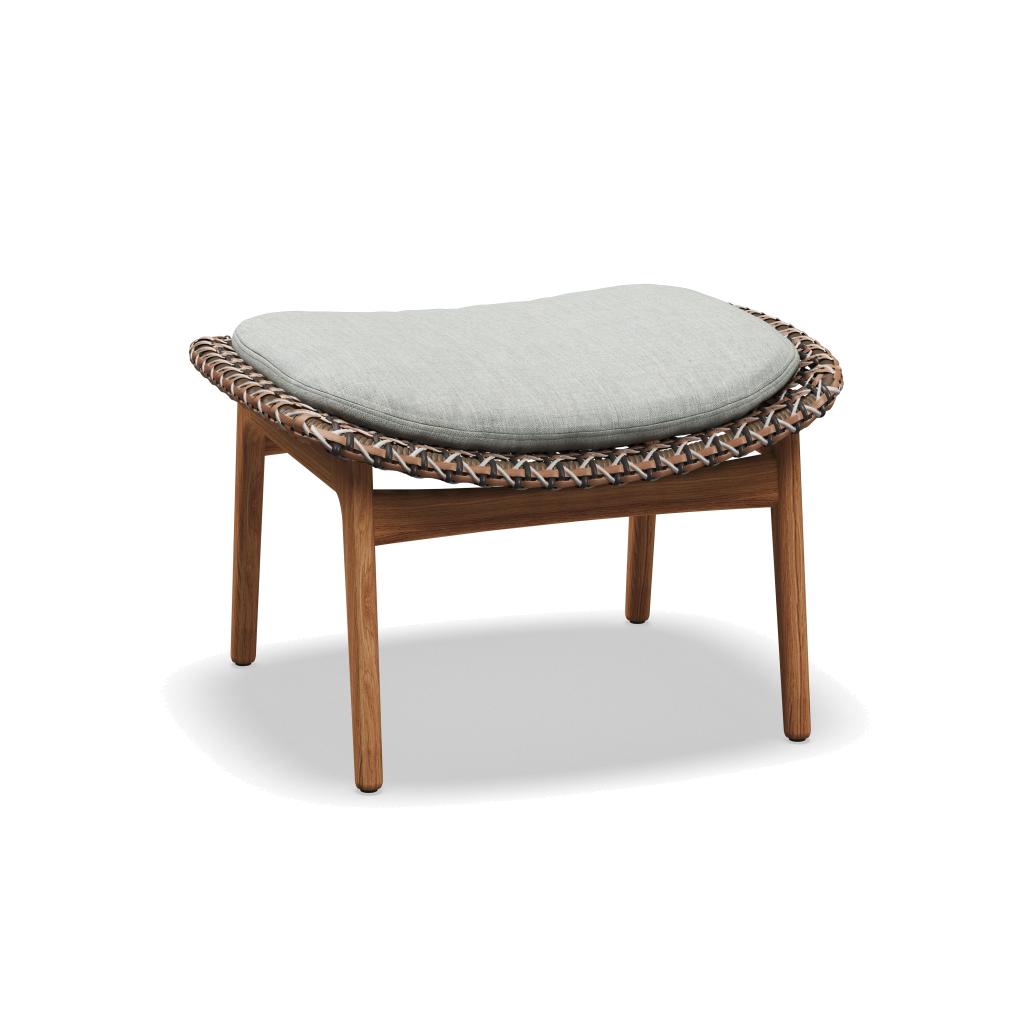 Kay Ottoman — Brindle Wicker met Willa Sage