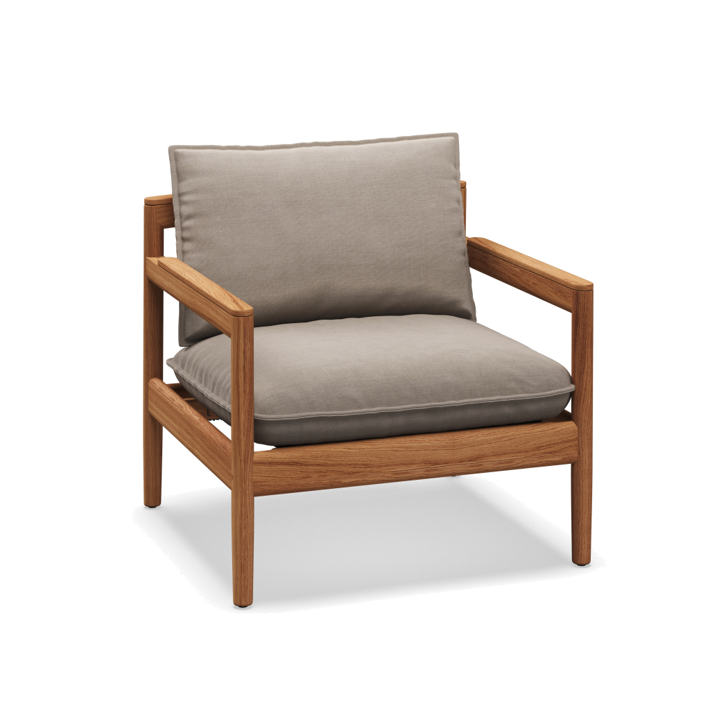 Saranac Lounge Chair — Fife Canvas Grey
