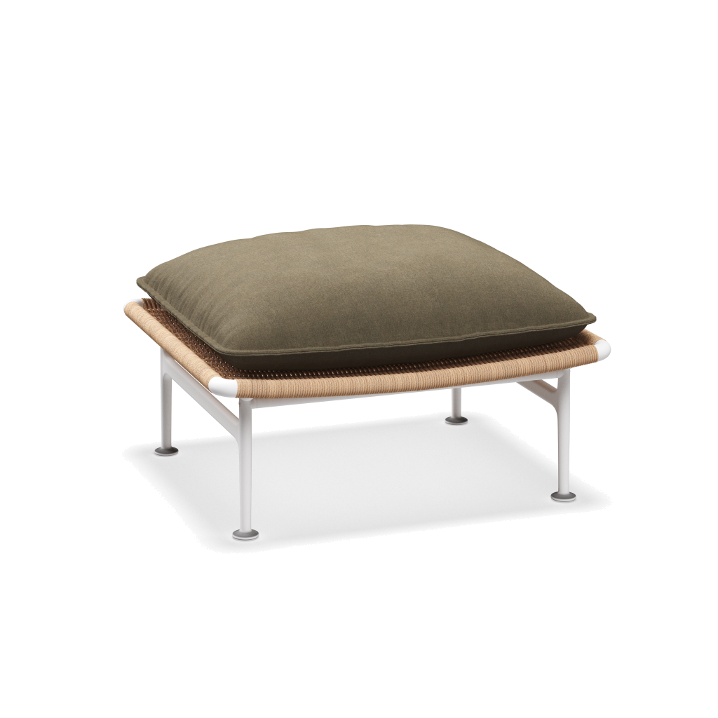 Zenith ottoman — White Wheat met Heritage Ashe
