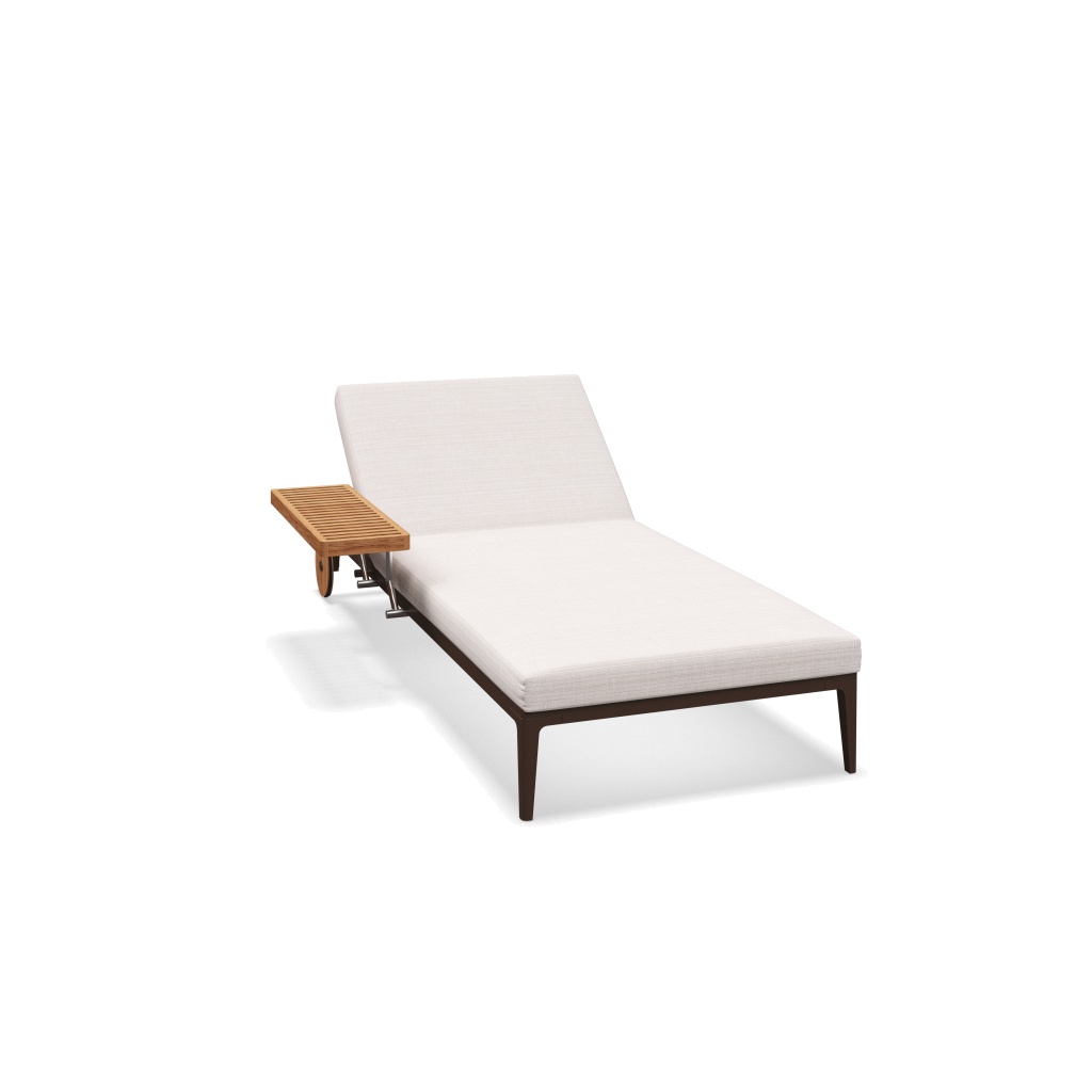 Grid ligbed - Java Natural Teak met Willa Parchment