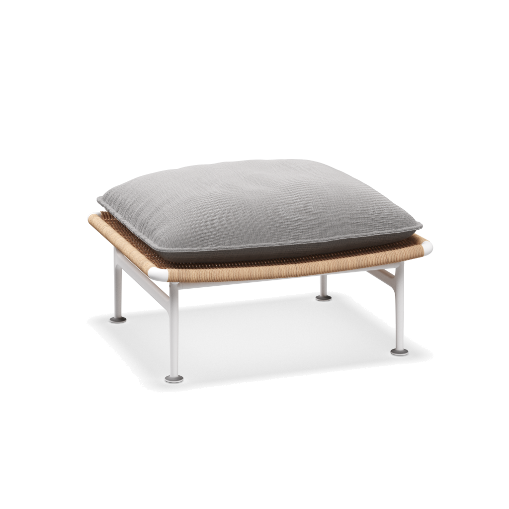 Zenith ottoman — White Wheat met Castillo Dove