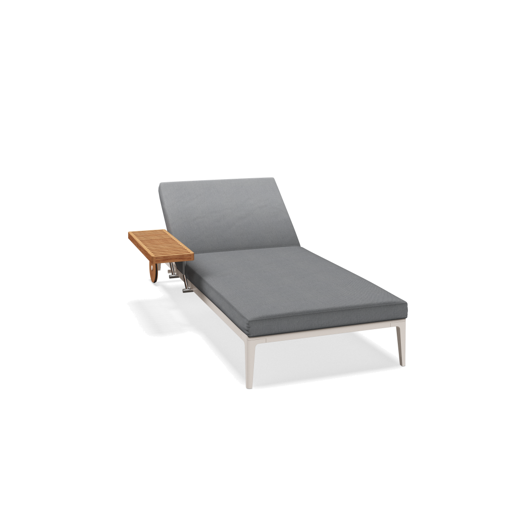Grid ligbed - Bone Natural Teak met Castillo Smoke
