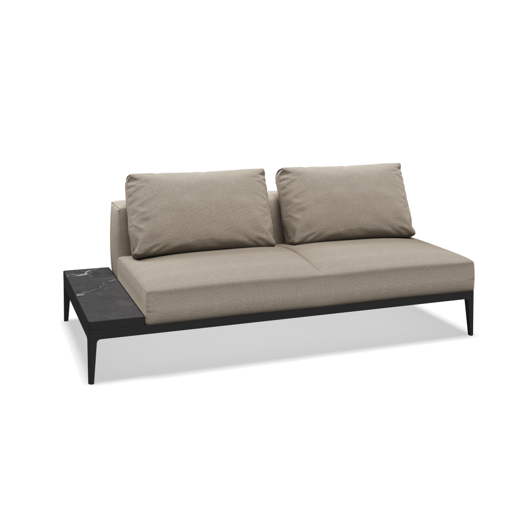 Grid eindelement met tafel keramisch - Meteor Nero met Robben Grey