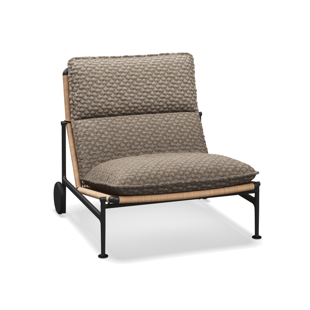 Zenith loungestoel — Meteor Wheat met Wave Buff