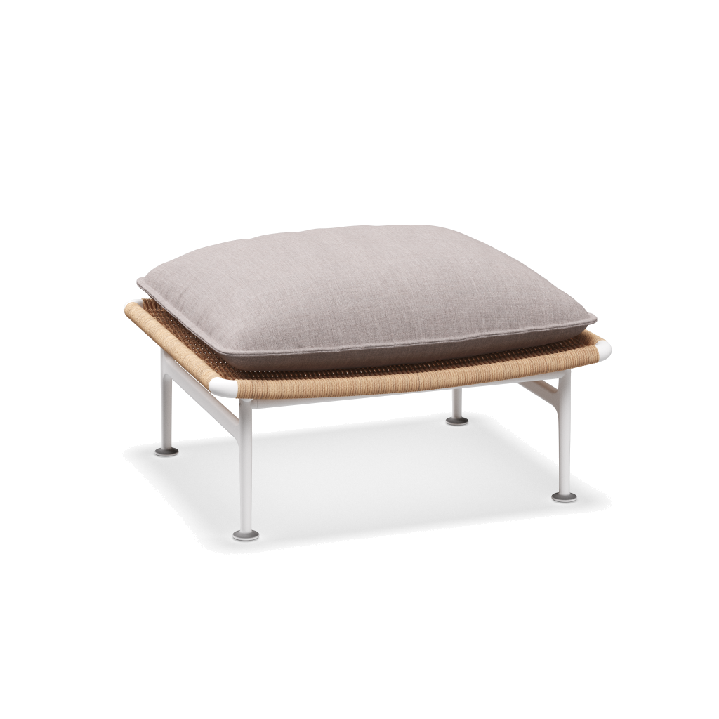 Zenith ottoman — White Wheat met Willa Chinchilla