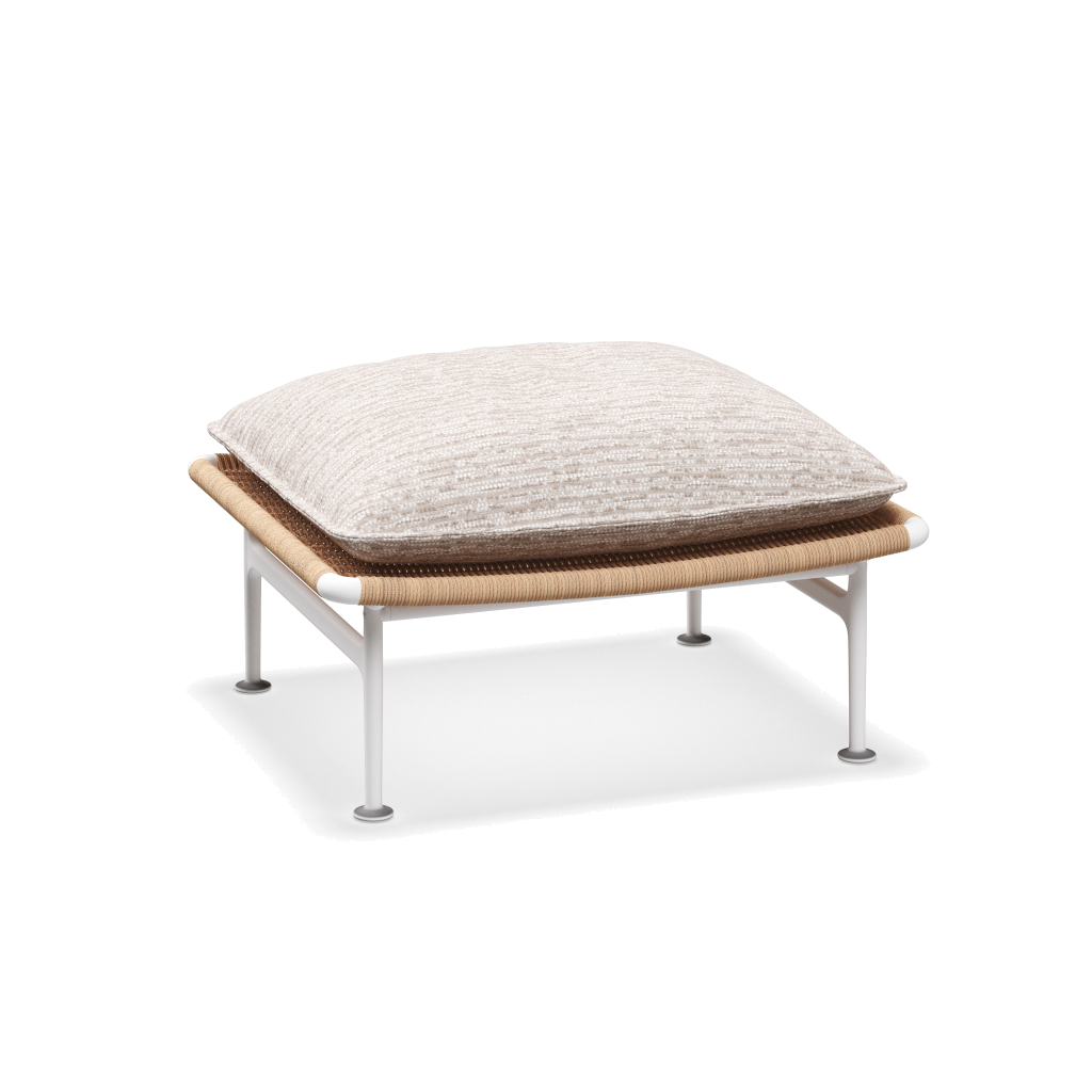 Zenith ottoman — White Wheat met Zenith Dune