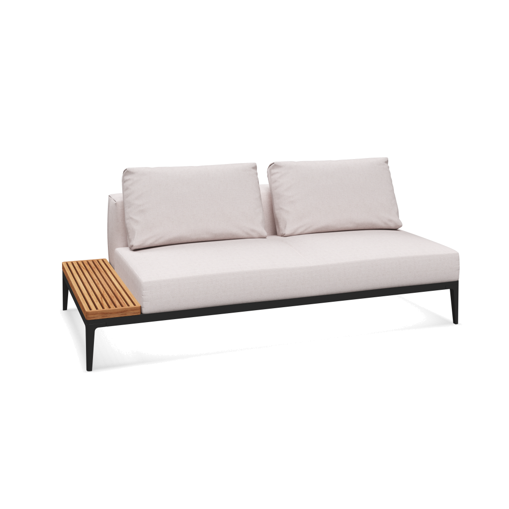 Grid eindelement met tafel teak - Meteor Natural Teak met Ground Beach