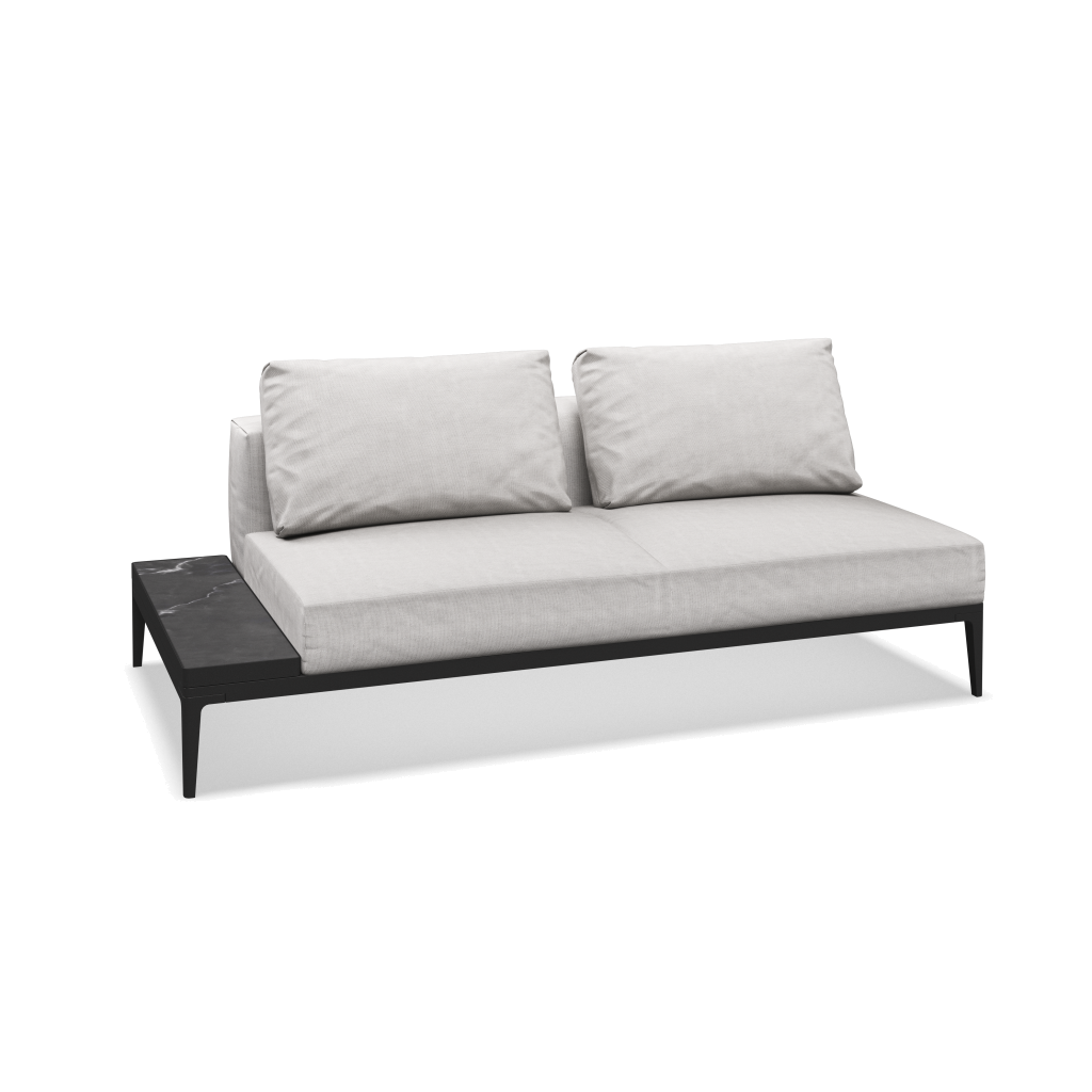 Grid eindelement met tafel keramisch - Meteor Nero met Sailing Seagull
