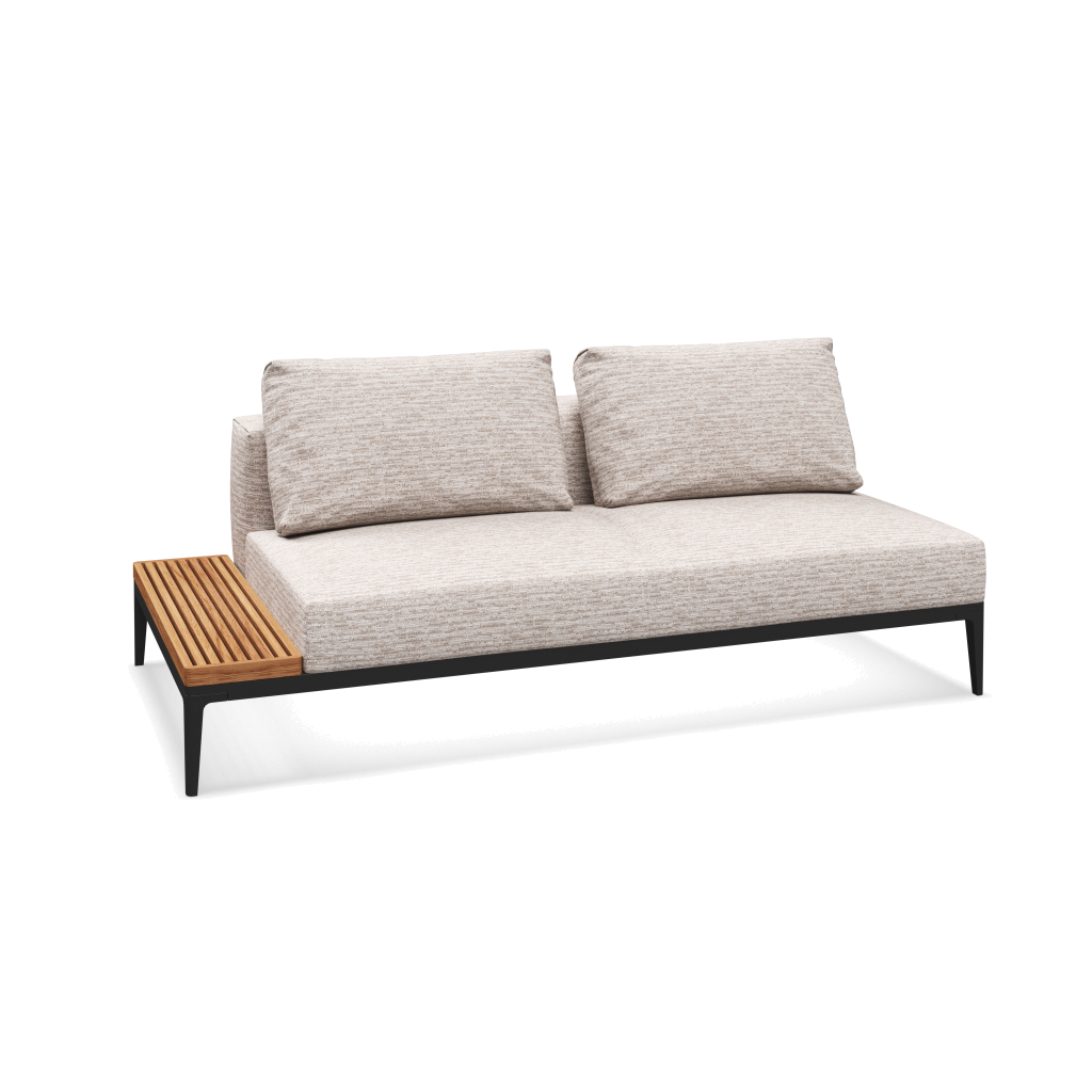 Grid eindelement met tafel teak - Meteor Natural Teak met Zenith Dune