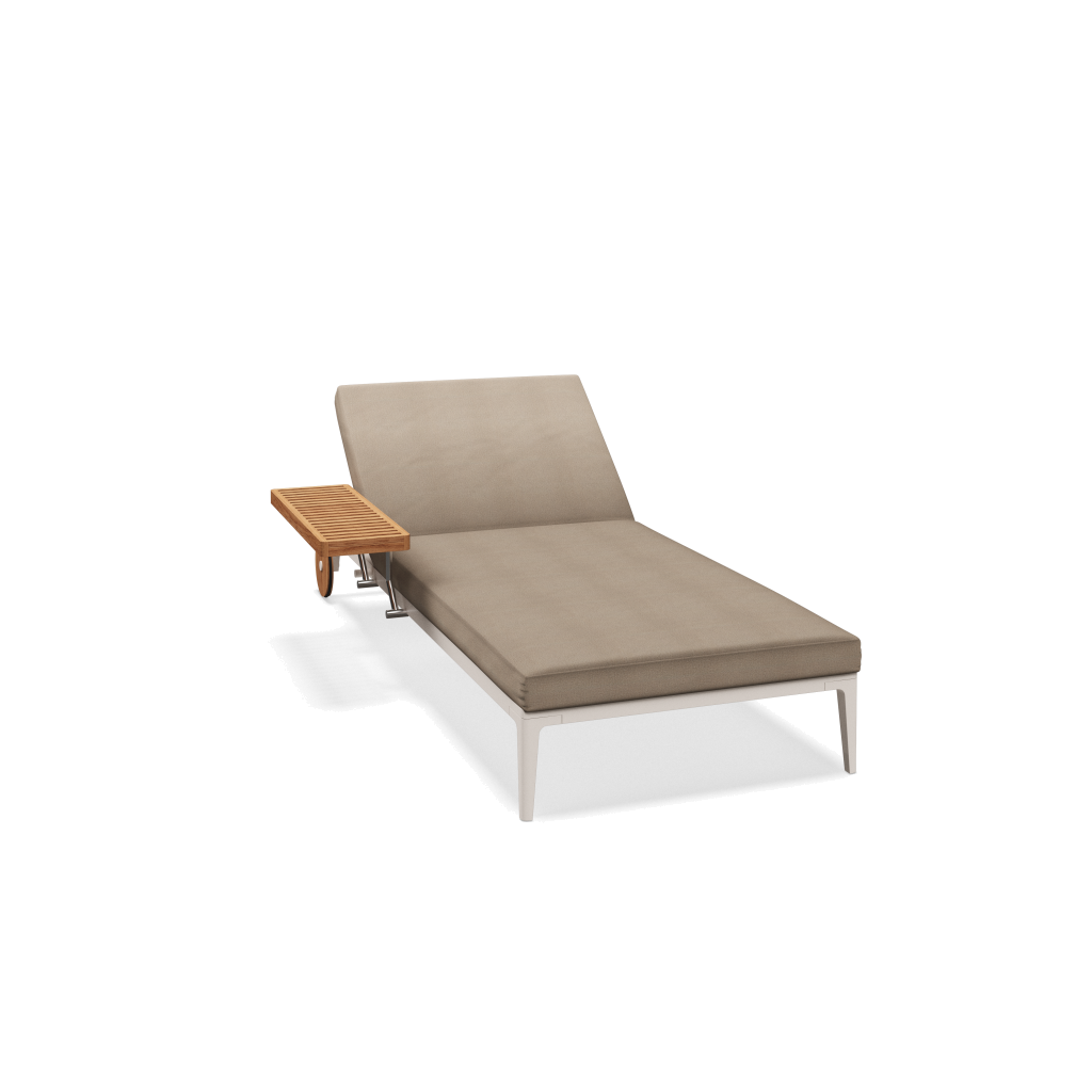 Grid ligbed - Bone Natural Teak met Blend Sand