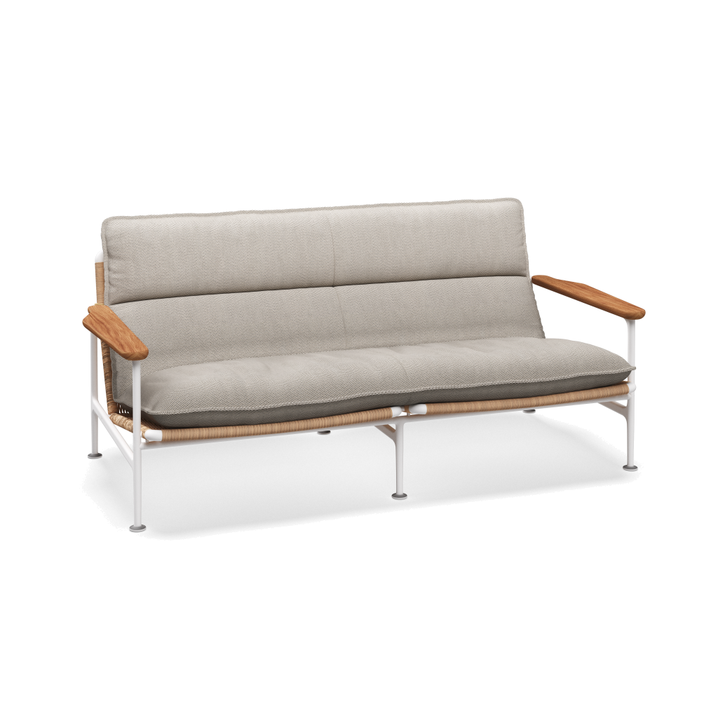 Zenith 2-zitsbank — White Wheat Natural met Lopi Marble