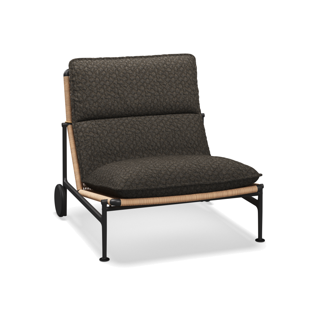 Zenith loungestoel — Meteor Wheat met Wave Quarry