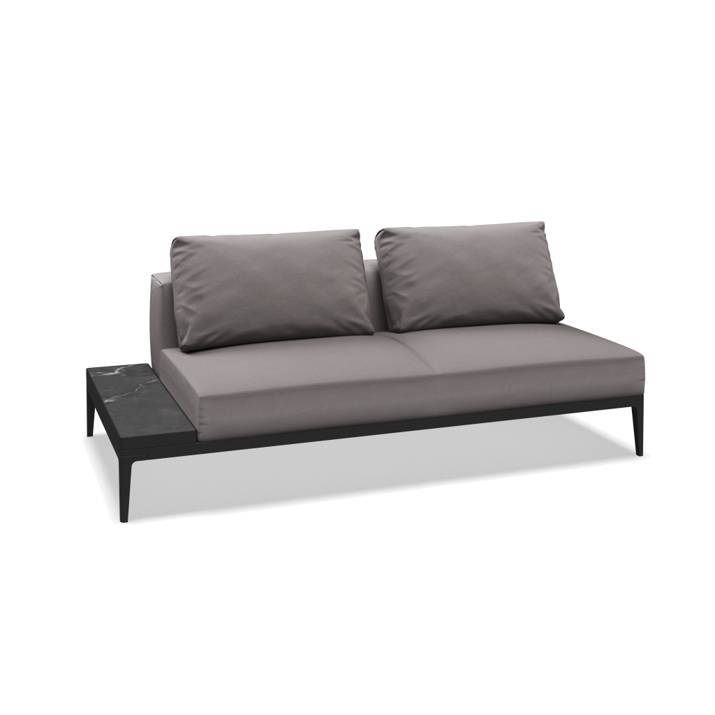 Grid eindelement met tafel keramisch - Meteor Nero met Blend Fog