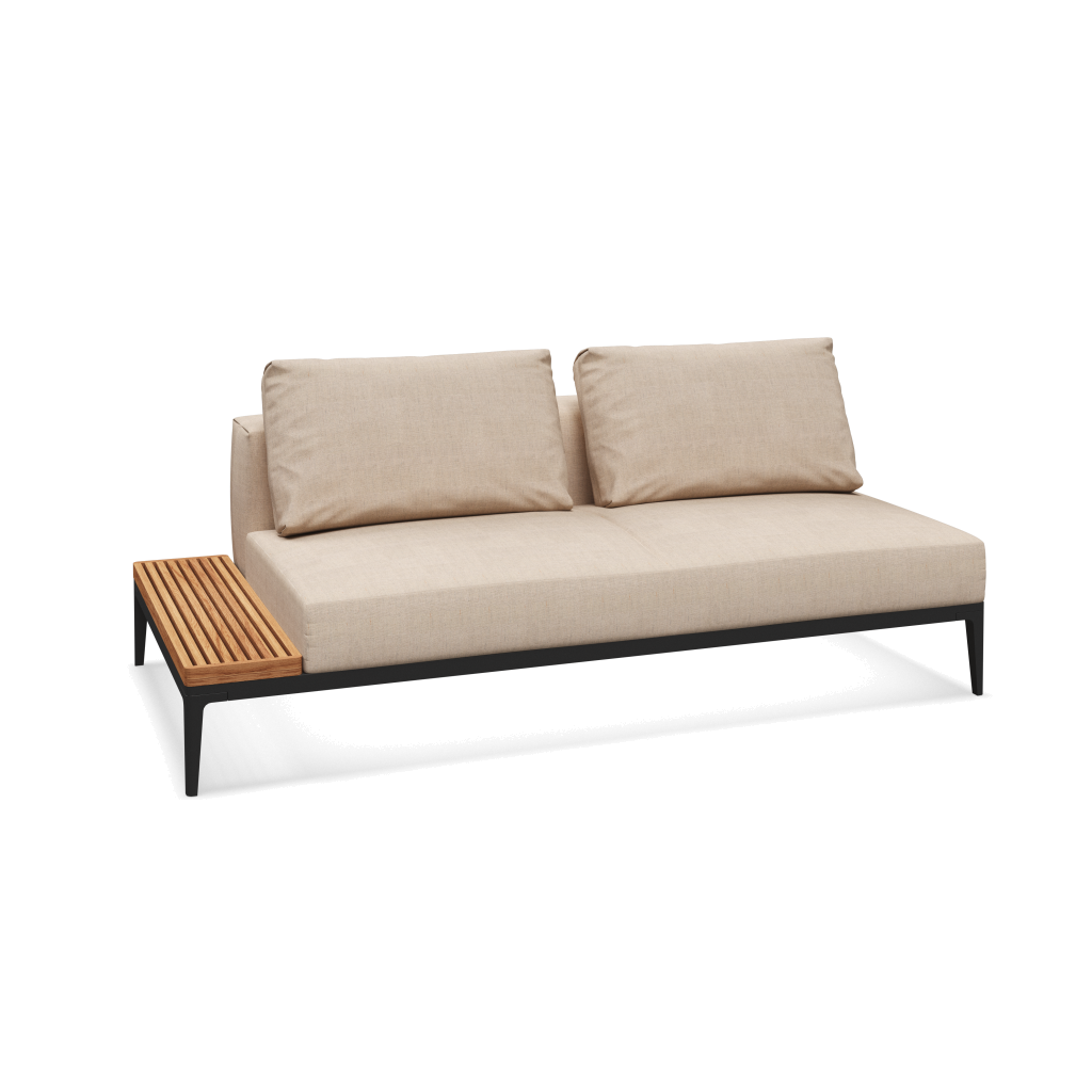 Grid eindelement met tafel teak - Meteor Natural Teak met Ground Sand