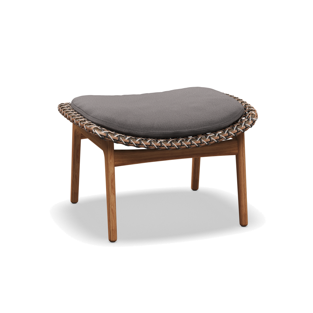 Kay Ottoman — Brindle Wicker met Blend Fog