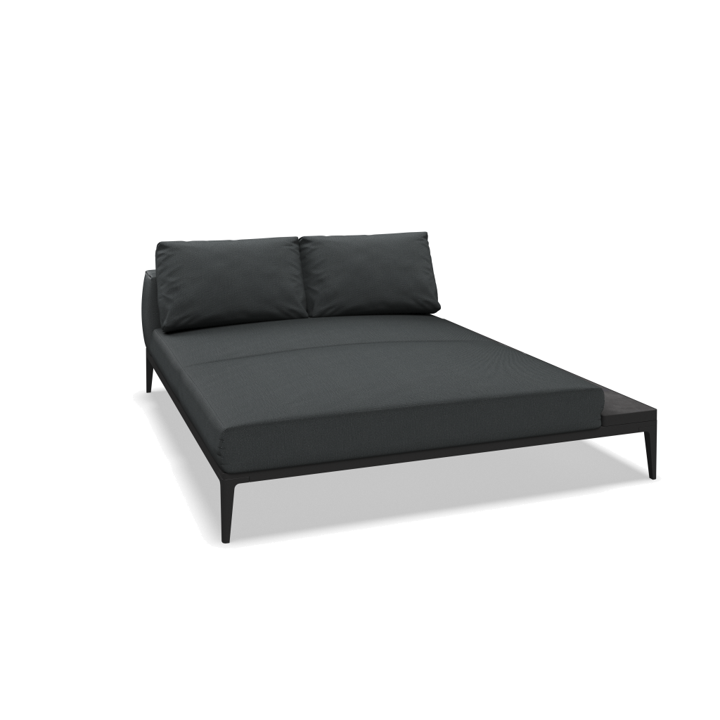 Grid chill chaise-element keramisch - Meteor Nero met Castillo Shadow