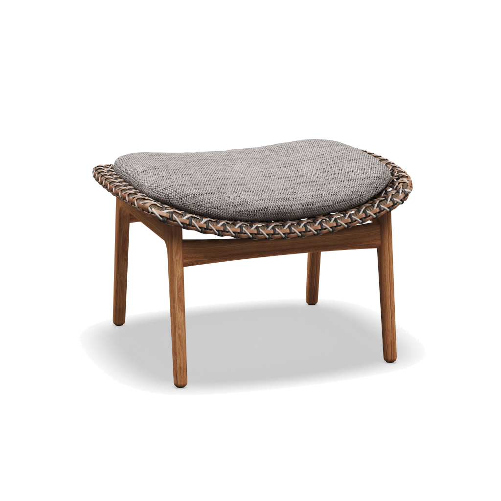Kay Ottoman — Brindle Wicker met Zenith Pebble