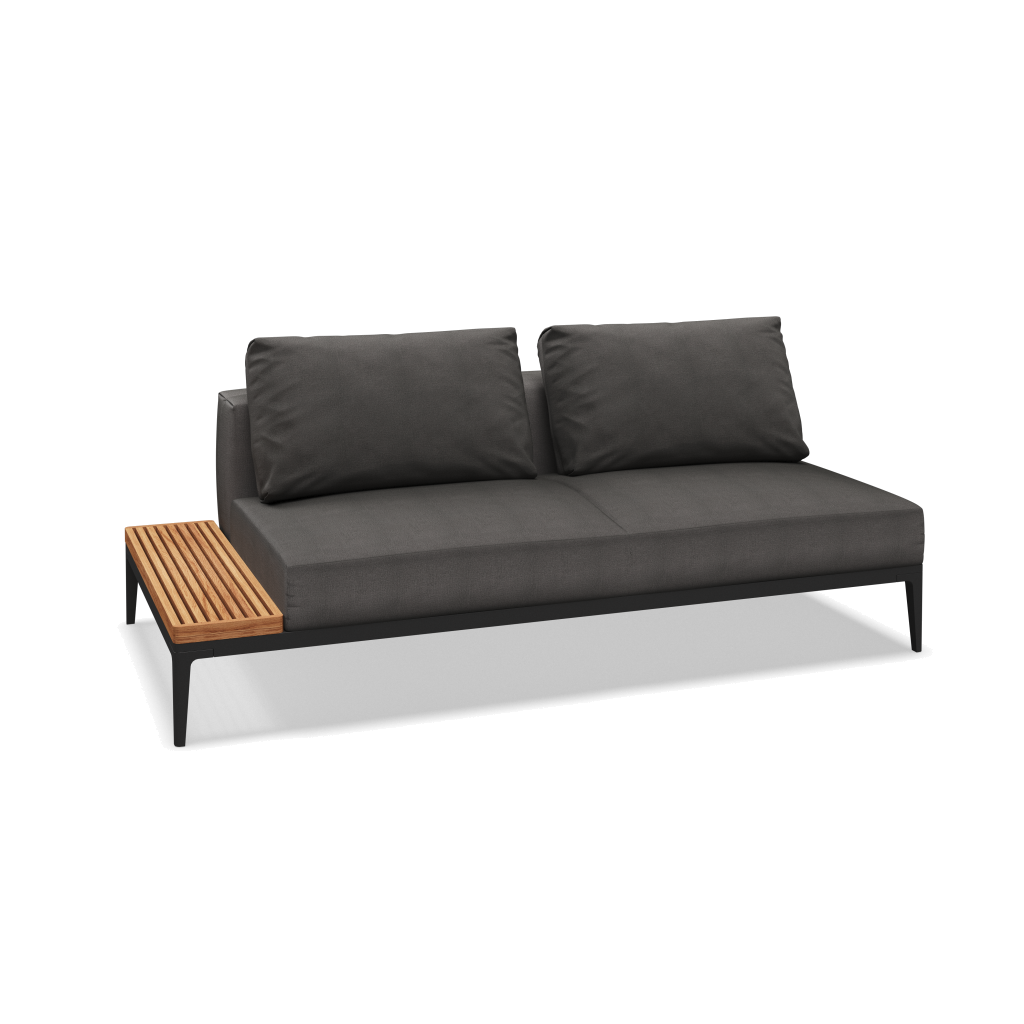 Grid eindelement met tafel teak - Meteor Natural Teak met Blend Coal
