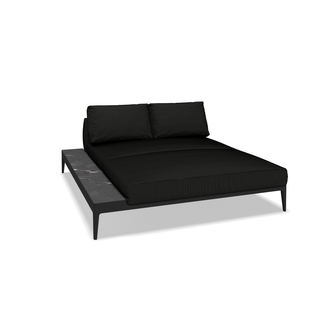 Grid chill chaise-element keramisch - Meteor Nero met Cameron Anthracite