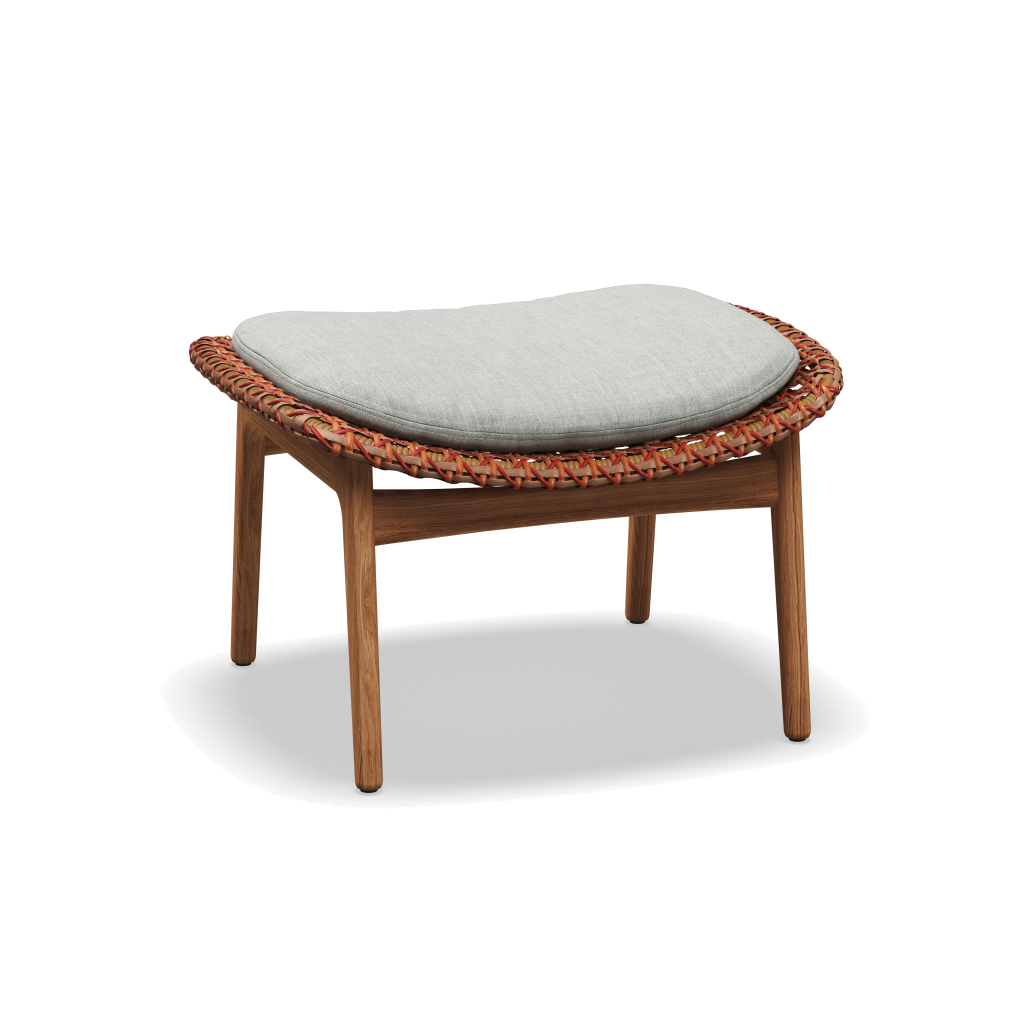 Kay Ottoman — Copper Wicker met Willa Sage