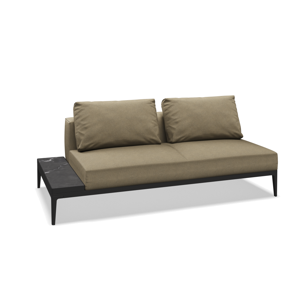 Grid eindelement met tafel keramisch - Meteor Nero met Heritage Ashe