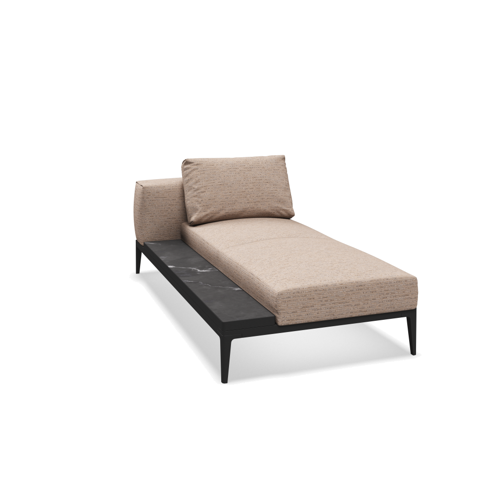 Grid chaise-element keramisch - Meteor Nero met Zenith Wren