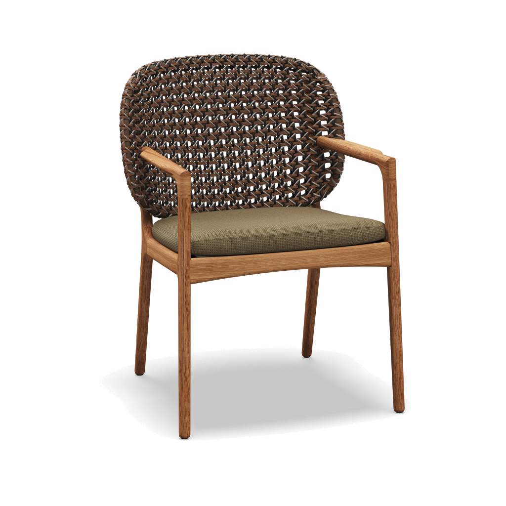 Kay Armchair — Brindle Wicker met Loom 3 Castlerock
