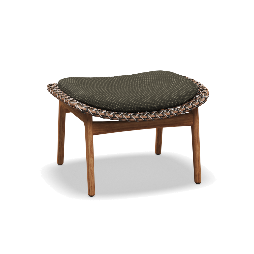 Kay Ottoman — Brindle Wicker met Robben Charcoal