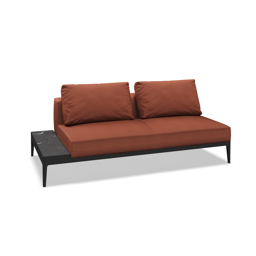 Grid eindelement met tafel keramisch - Meteor Nero met Blend Clay