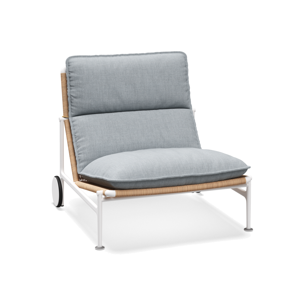 Zenith loungestoel — White Wheat met Willa Sky
