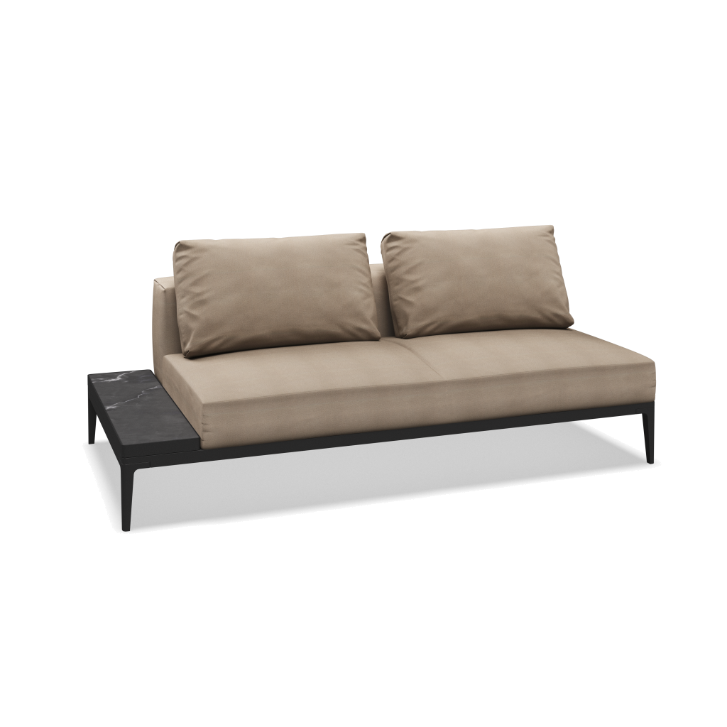 Grid eindelement met tafel keramisch - Meteor Nero met Blend Sand