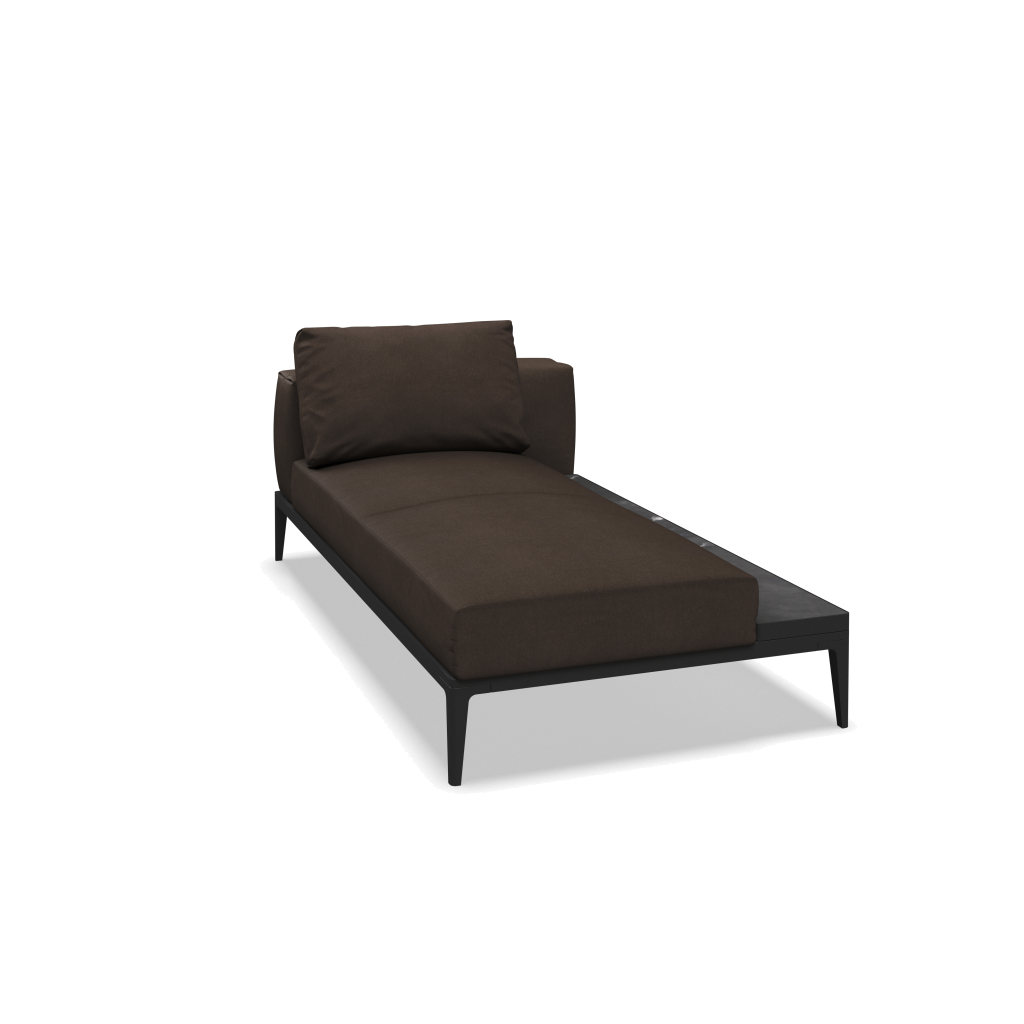 Grid chaise-element keramisch - Meteor Nero met Heritage Sable
