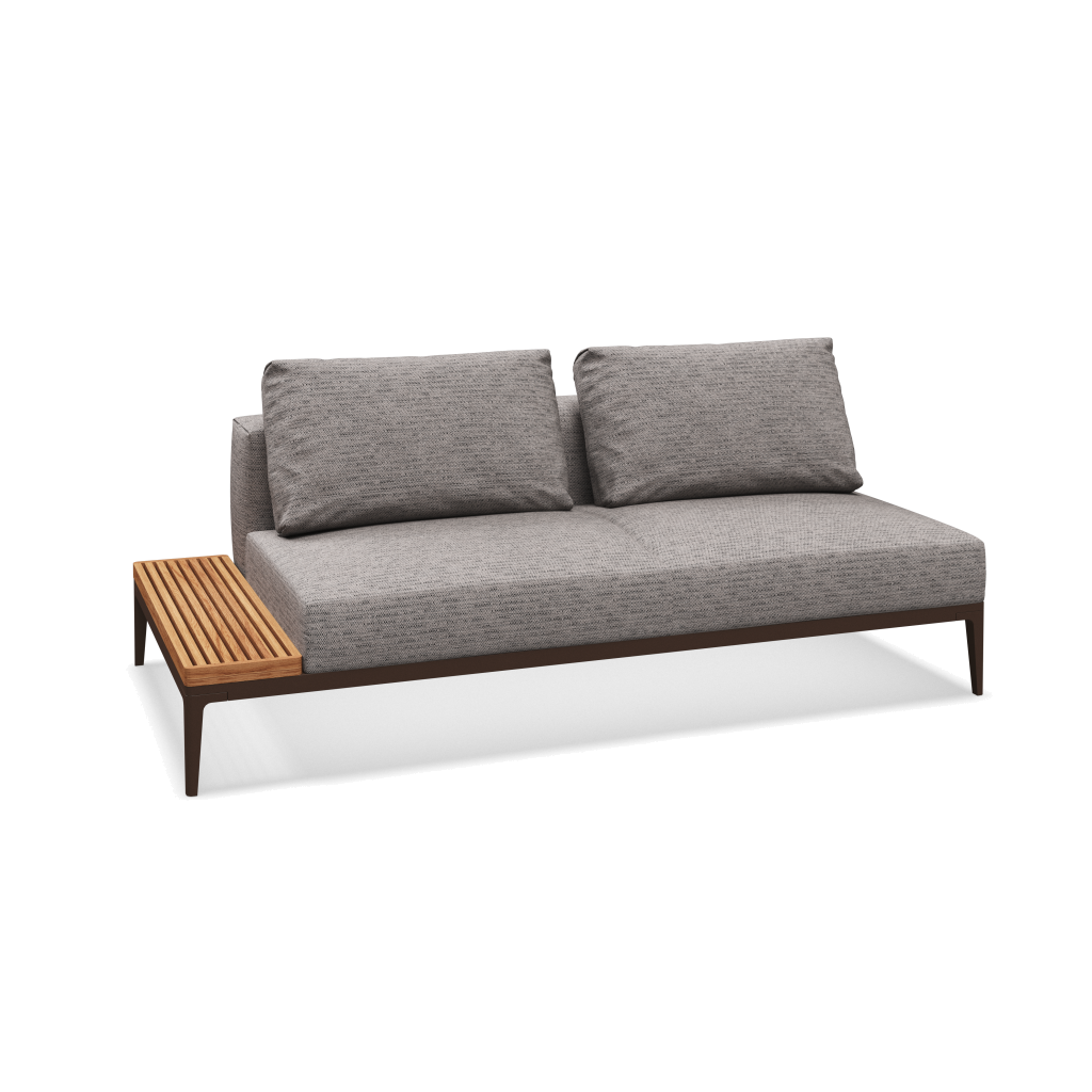 Grid eindelement met tafel teak - Java Natural Teak met Zenith Pebble
