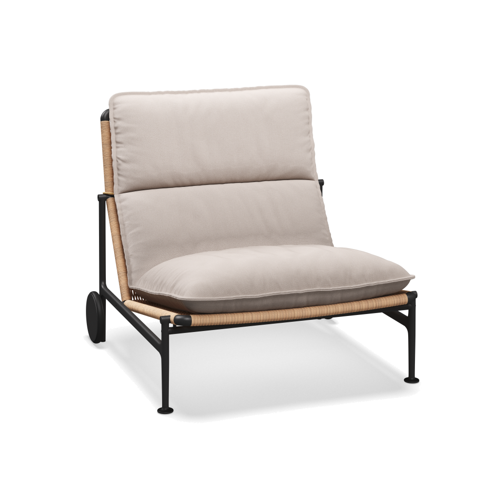 Zenith loungestoel — Meteor Wheat met Fife Bone