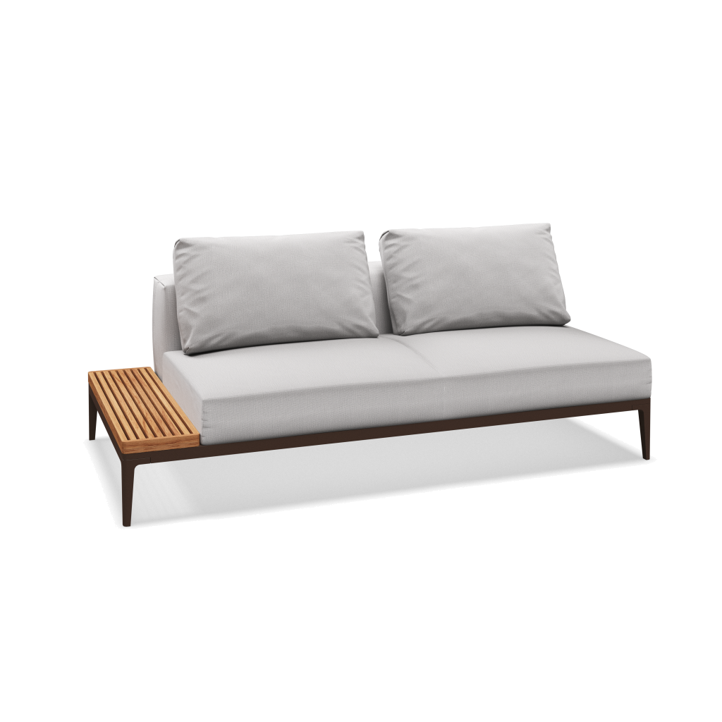 Grid eindelement met tafel teak - Java Natural Teak met Castillo Dove