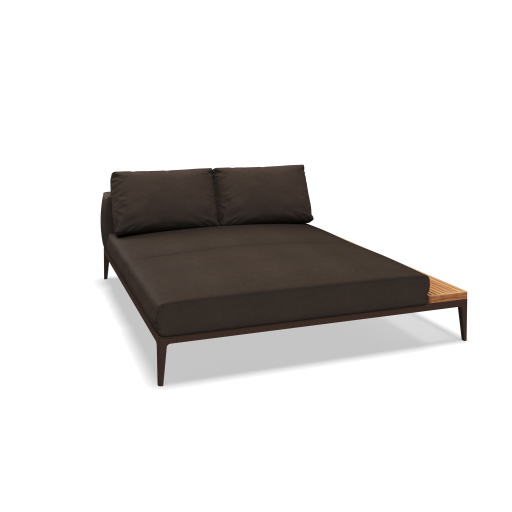 Grid chill chaise-element teak - Java Natural Teak met Heritage Sable