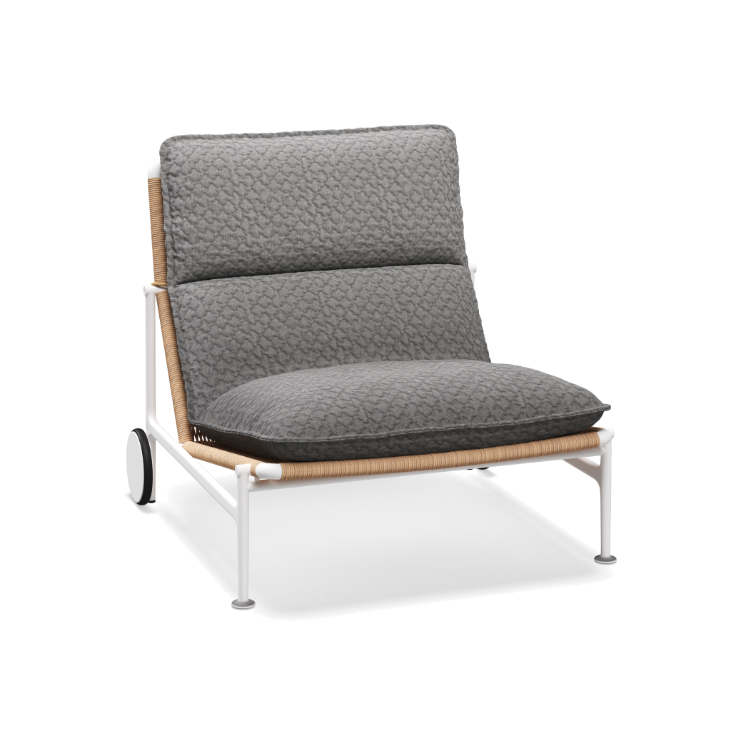 Zenith loungestoel — White Wheat met Wave Gravel