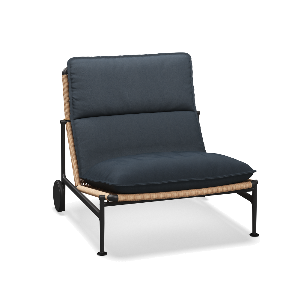 Zenith loungestoel — Meteor Wheat met Tuck Denim