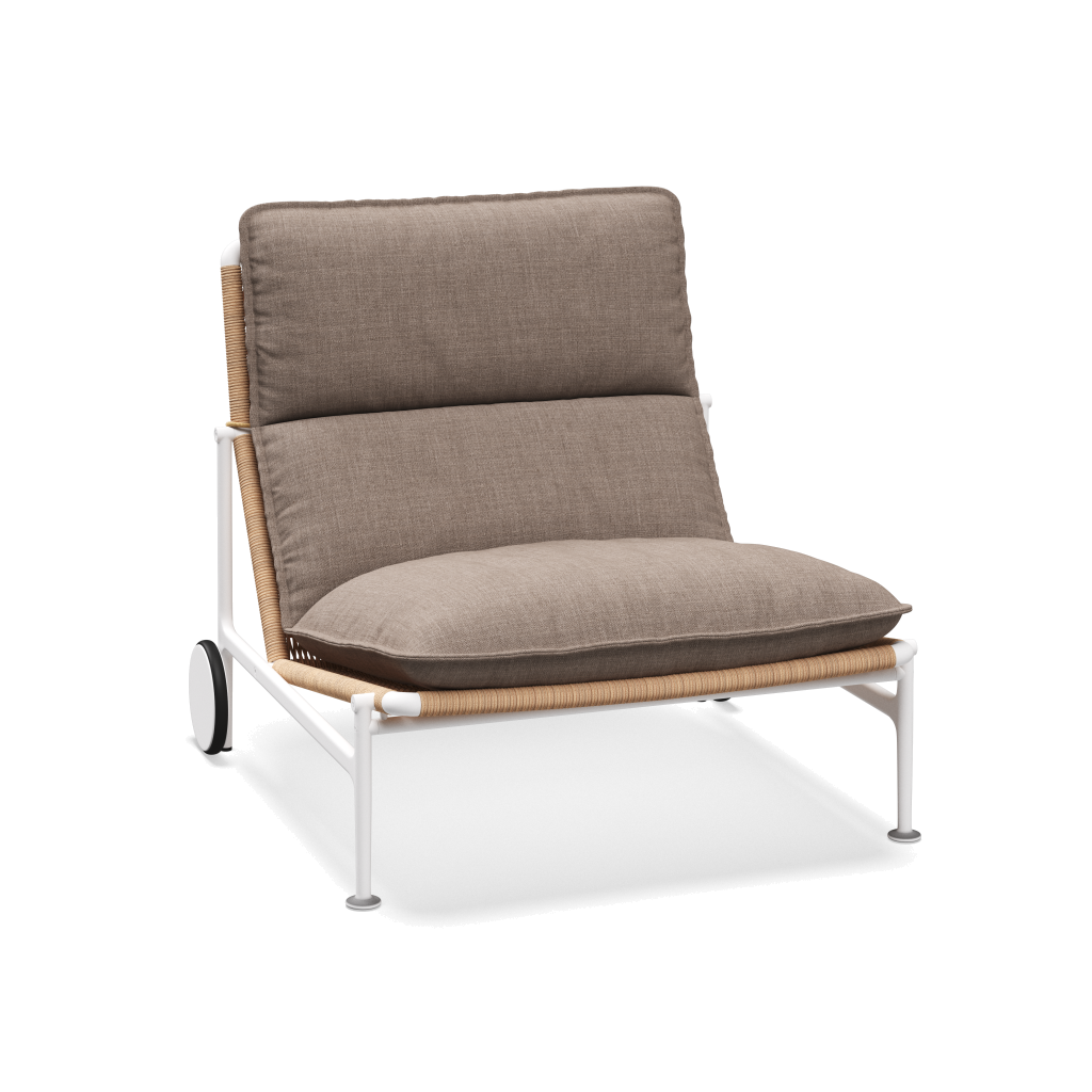 Zenith loungestoel — White Wheat met Willa Silt