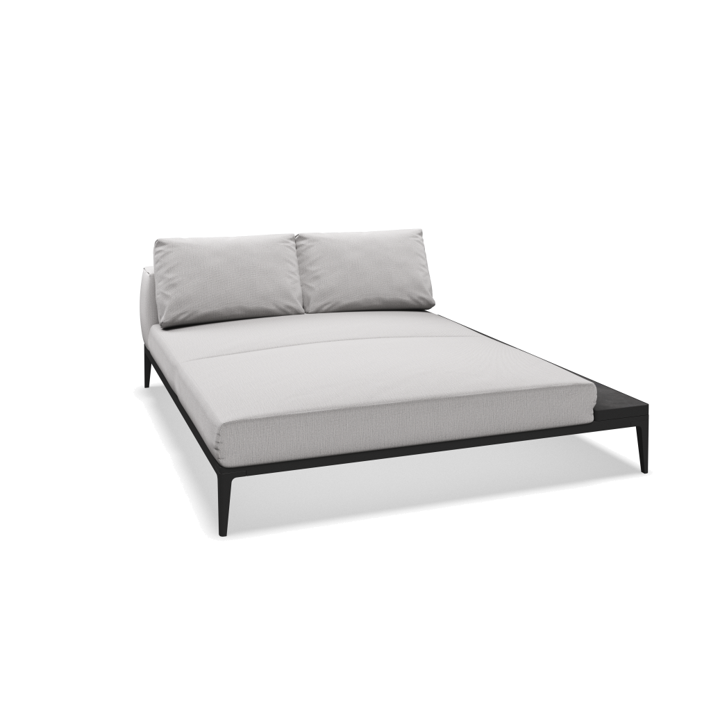Grid chill chaise-element keramisch - Meteor Nero met Castillo Dove