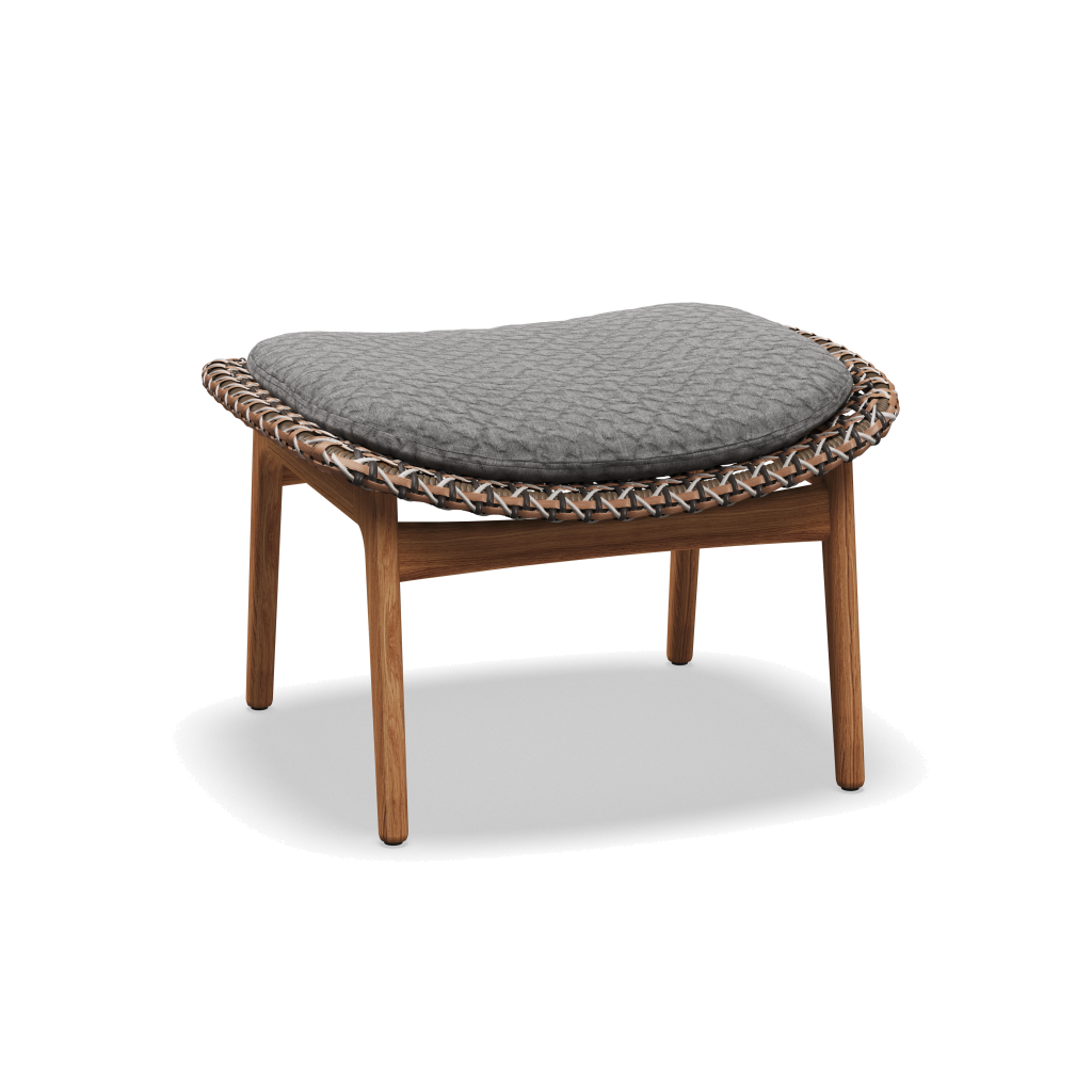 Kay Ottoman — Brindle Wicker met Wave Gravel