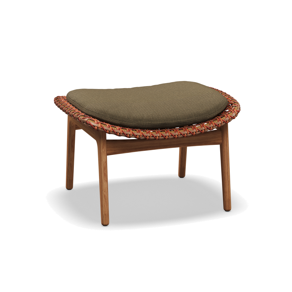 Kay Ottoman — Copper Wicker met Loom 3 Castlerock