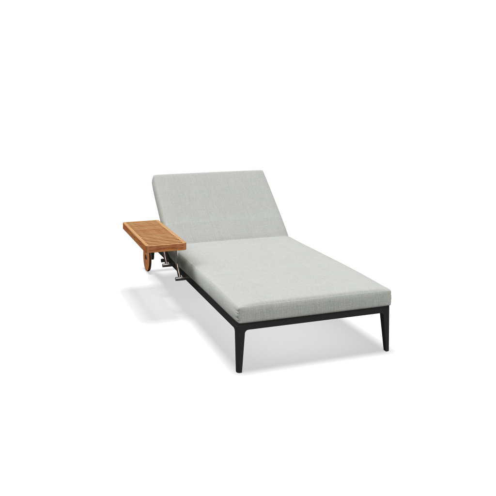 Grid ligbed - Meteor Natural Teak met Willa Sage