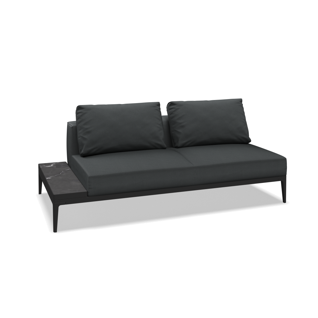 Grid eindelement met tafel keramisch - Meteor Nero met Castillo Shadow