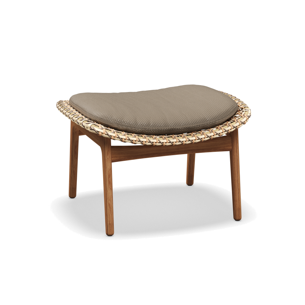 Kay Ottoman — Harvest Wicker met Dot Oyster