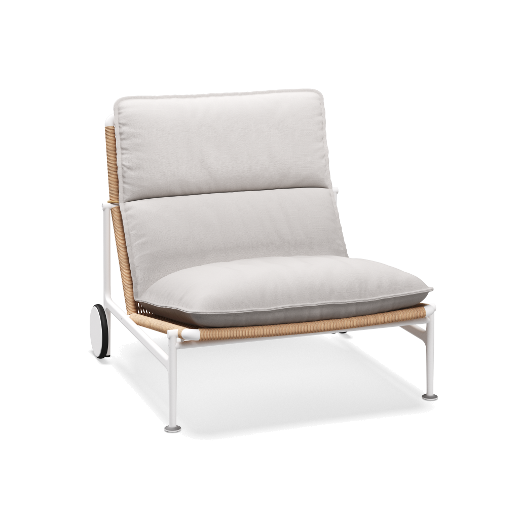 Zenith loungestoel — White Wheat met Willa Snow