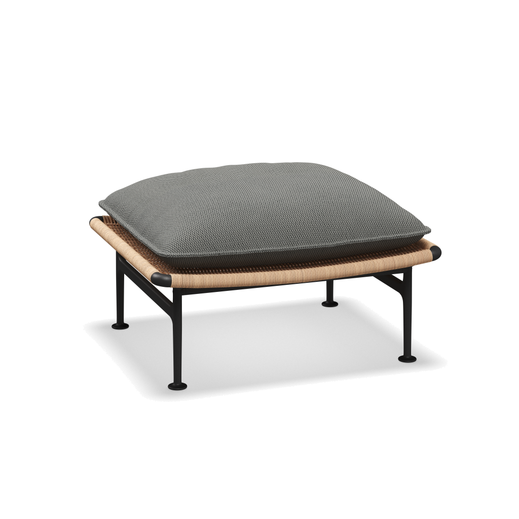 Zenith ottoman — Meteor Wheat met Lopi Charcoal