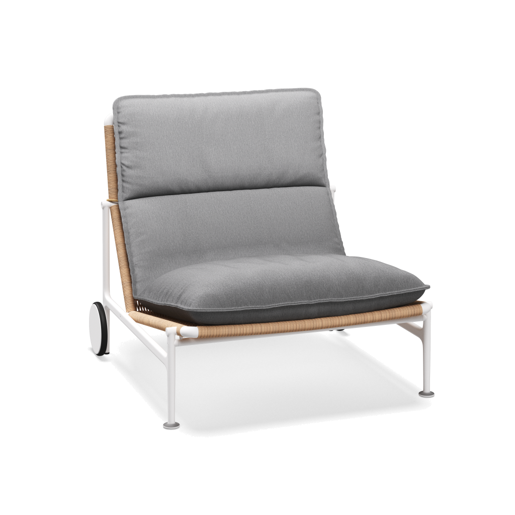 Zenith loungestoel — White Wheat met Tuck Dust