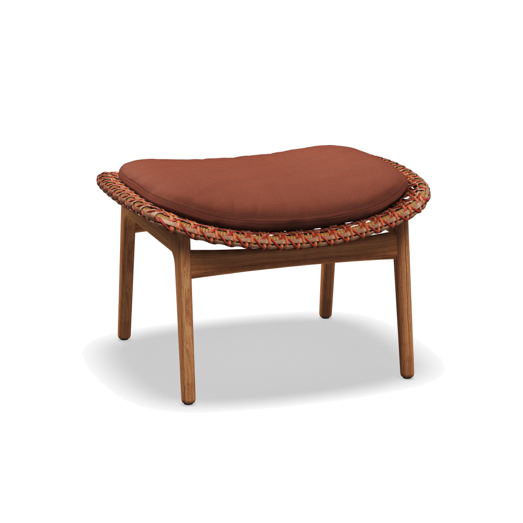 Kay Ottoman — Copper Wicker met Blend Clay