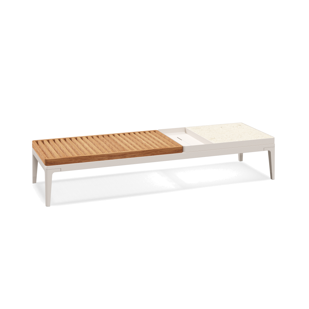 Grid salontafel - Bone Natural Teak Verona